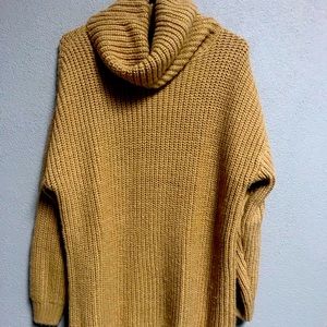 Brown/tan long cowl neck sweater